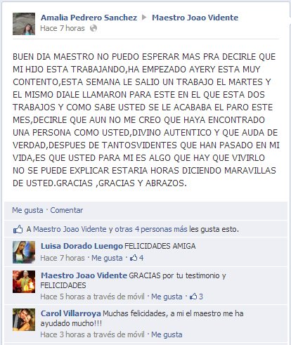 Testimonio de Amalia Pedrero